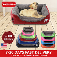 Load image into Gallery viewer, Large Pet Cat Dog Bed 8 Colors Warm Cozy Dog House Soft Fleece Nest